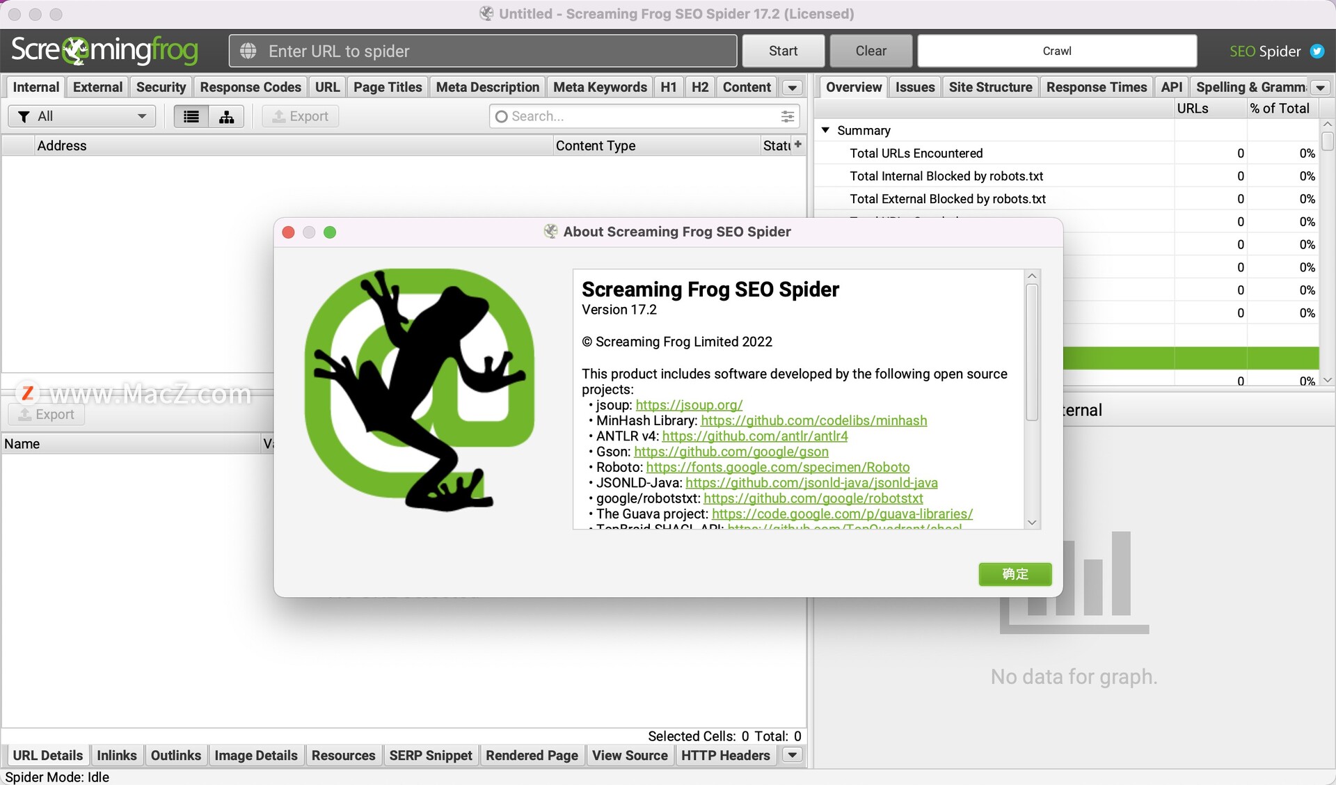 尖叫青蛙Screaming Frog SEO Spider Mac版-Screaming Frog SEO Spider for Mac(网络爬虫开发工具)- Mac下载插图1
