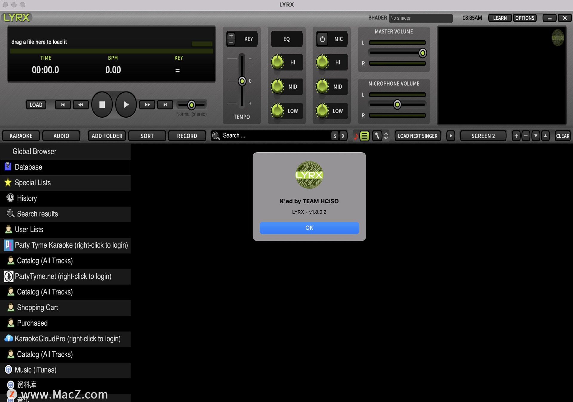 卡拉OK软件破解版-PCDJ LYRX for Mac(专业DJ和卡拉OK软件)- Mac下载插图1