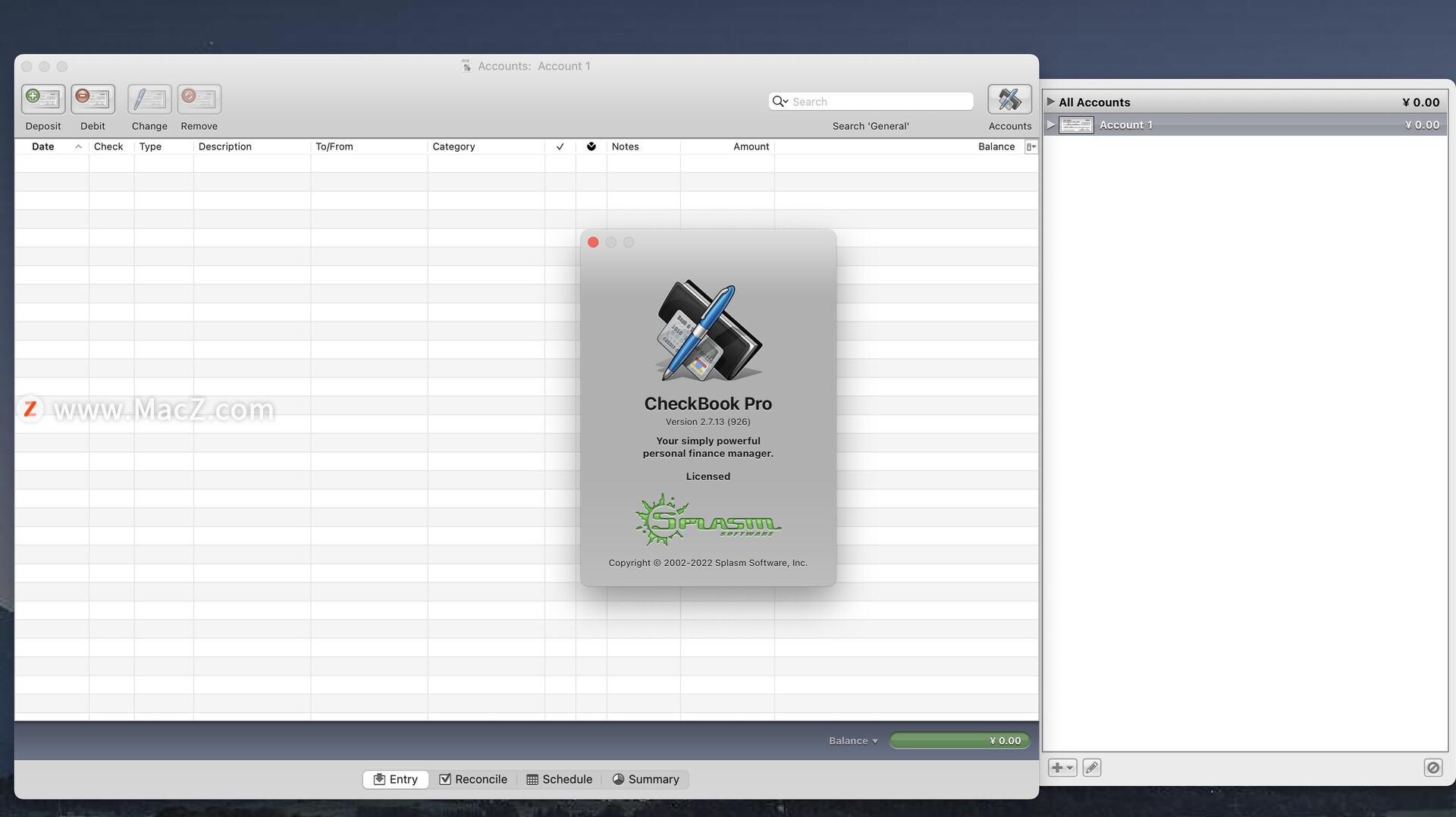 CheckBook Pro mac破解版下载-CheckBook Pro for mac(个人理财管理工具)- Mac下载插图1