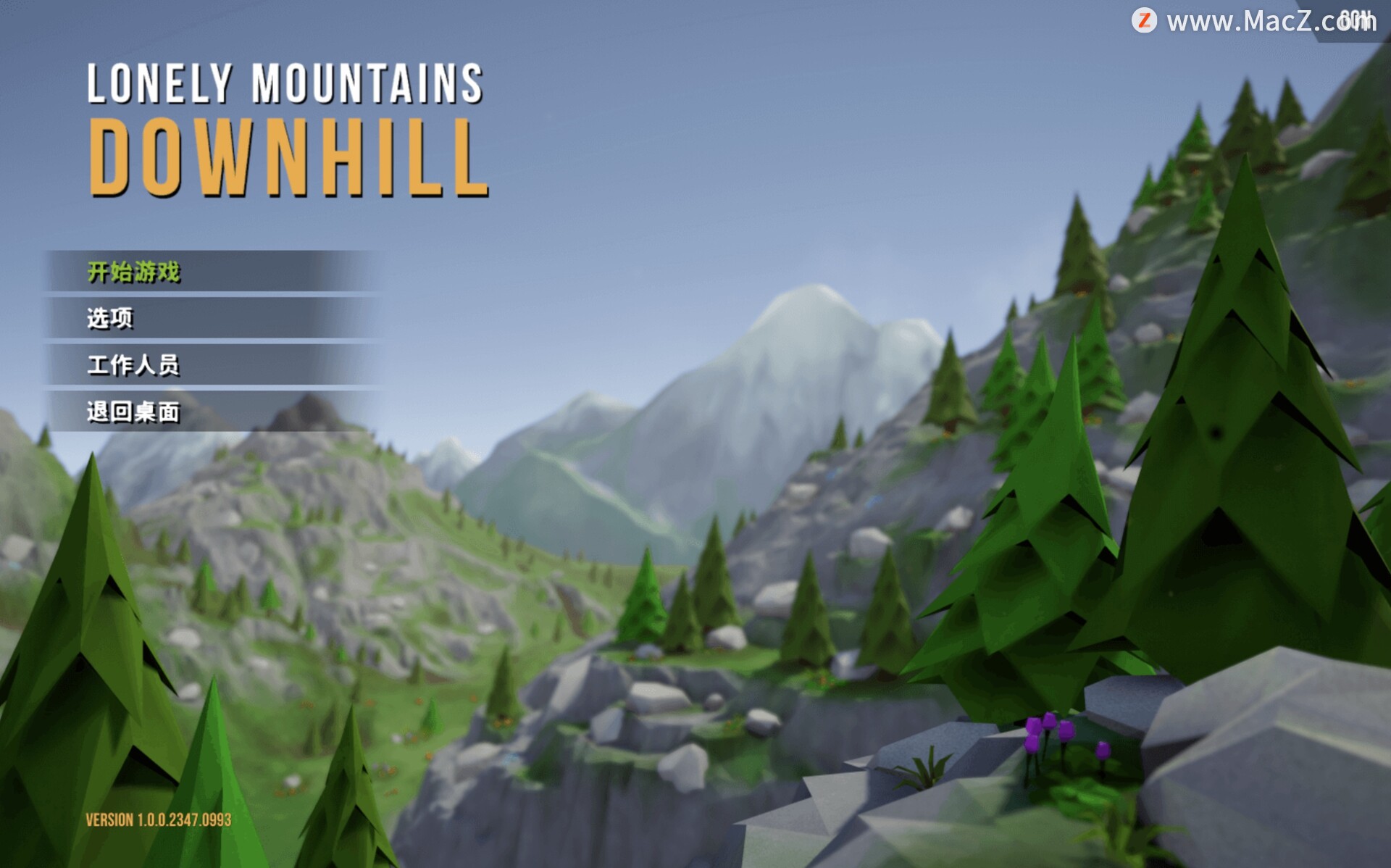 孤山速降 Lonely Mountains: Downhill for Mac(自行车骑行游戏)