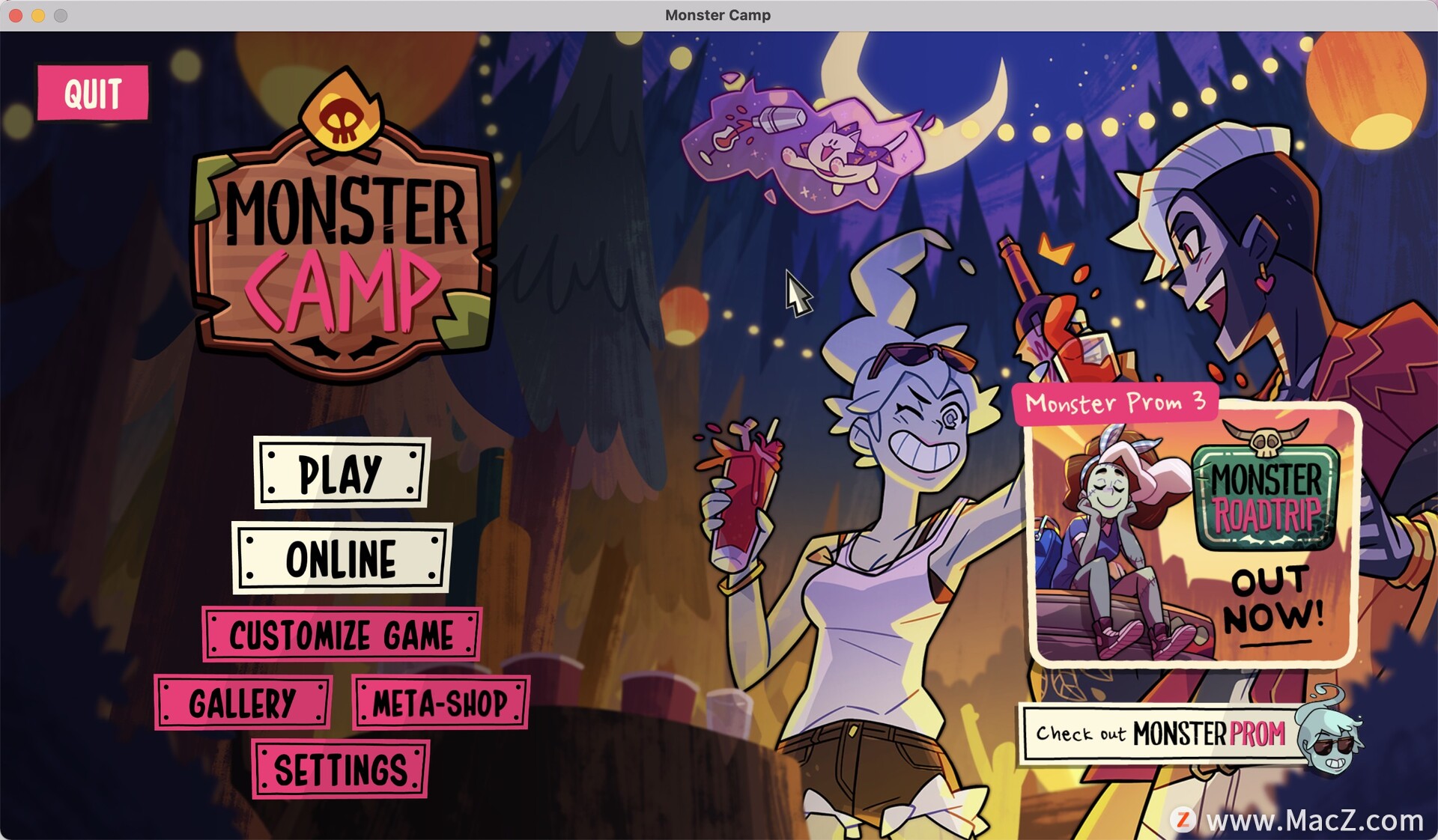 魔物学园2:魔物营地Monster Prom 2: Monster Camp for mac(文字冒险类游戏)