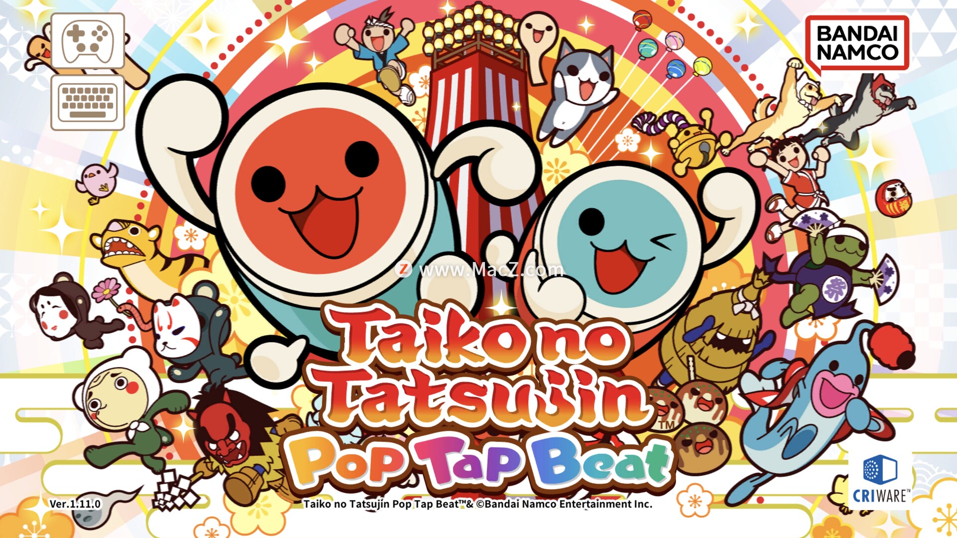 太鼓达人Taiko no Tatsujin Pop Tap Bea‪t‬ for Mac(休闲益智游戏)