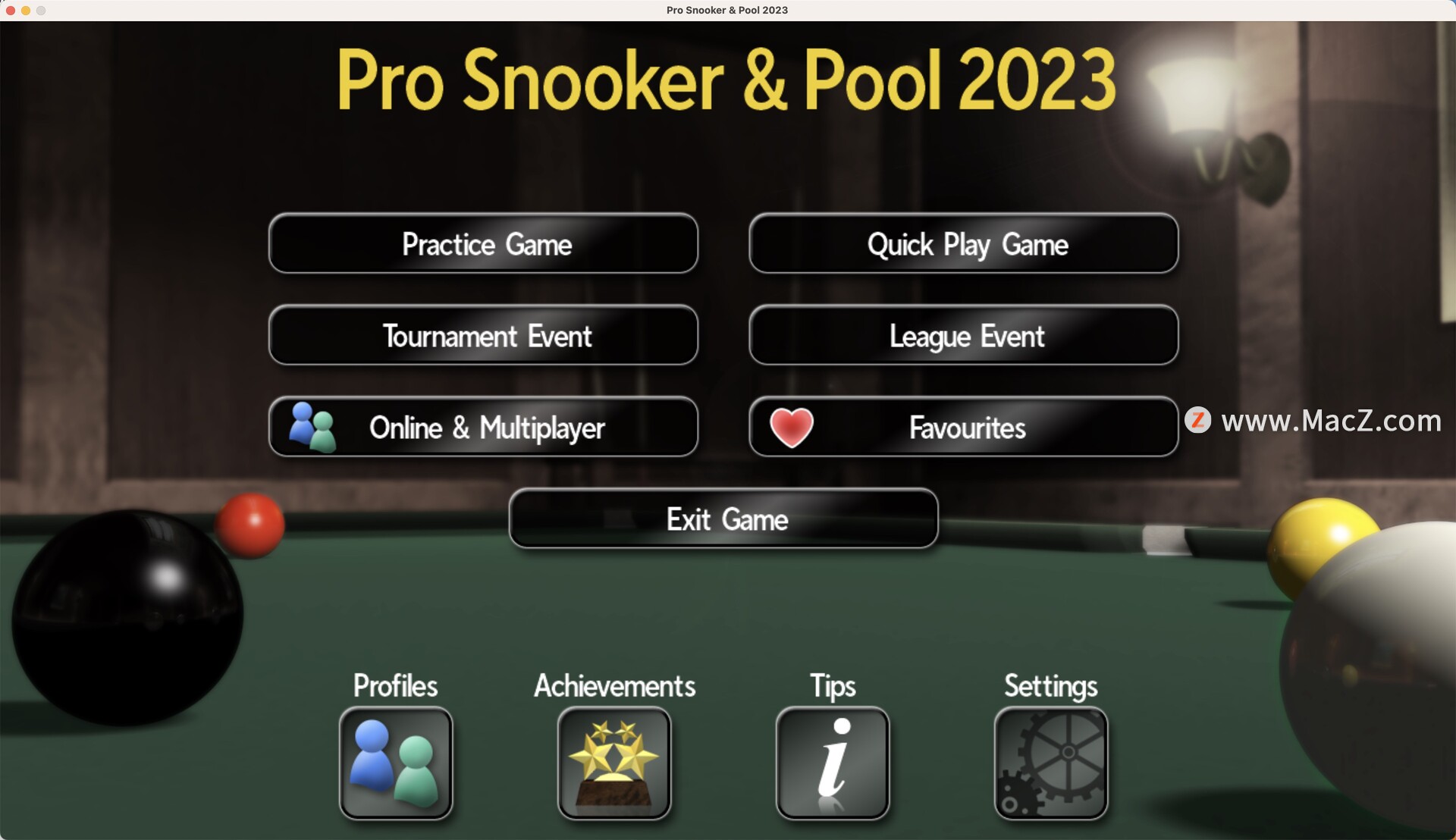 职业斯诺克 Pro Snooker & Pool 2024+ for Mac(斯诺克比赛竞技游戏)