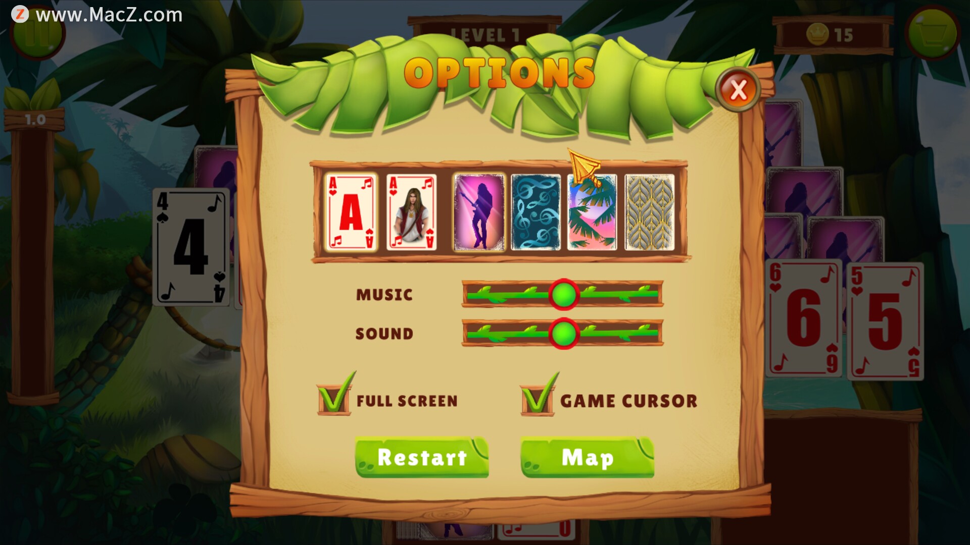 Musical Mystery of the Tropical Island Solitaire for mac(纸牌游戏)