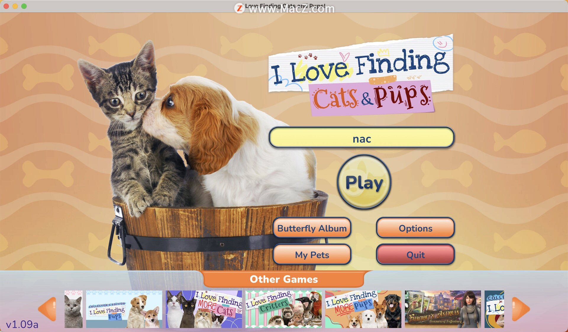 我爱找猫和狗 I Love Finding Cats & Pups for mac(寻找隐藏物品游戏)