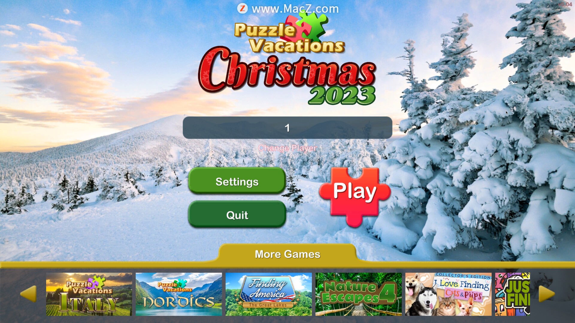 拼图假期：2023 年圣诞节Puzzle Vacations Christmas 2023 for mac(拼图游戏)
