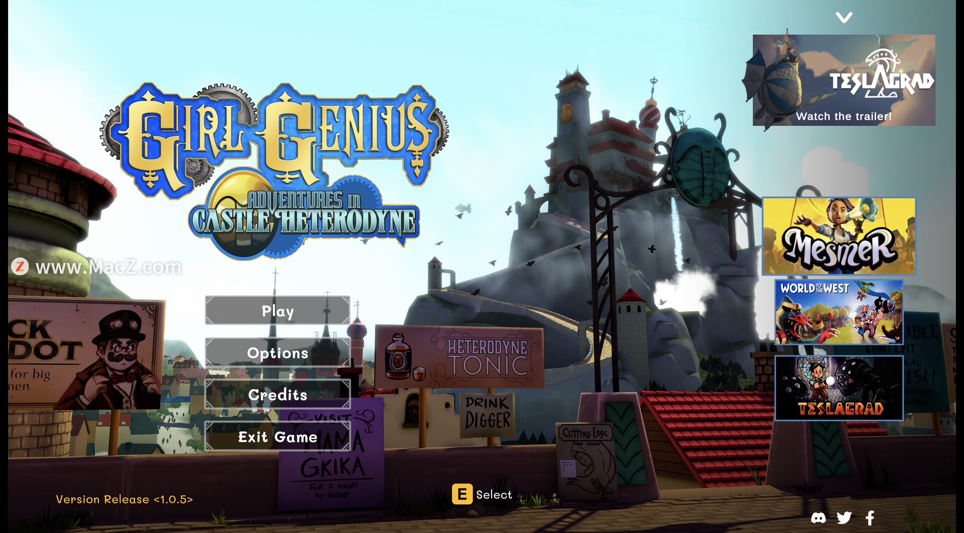 天才少女：城堡外差历险记Girl Genius: Adventures in Castle Heterodyne for Mac(冒险游戏)