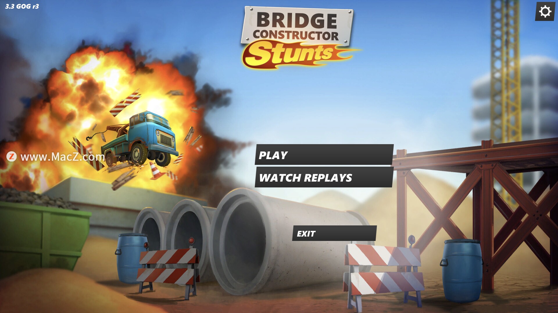 桥梁构造者:特技 Bridge Constructor Stunts for mac(赛车游戏)