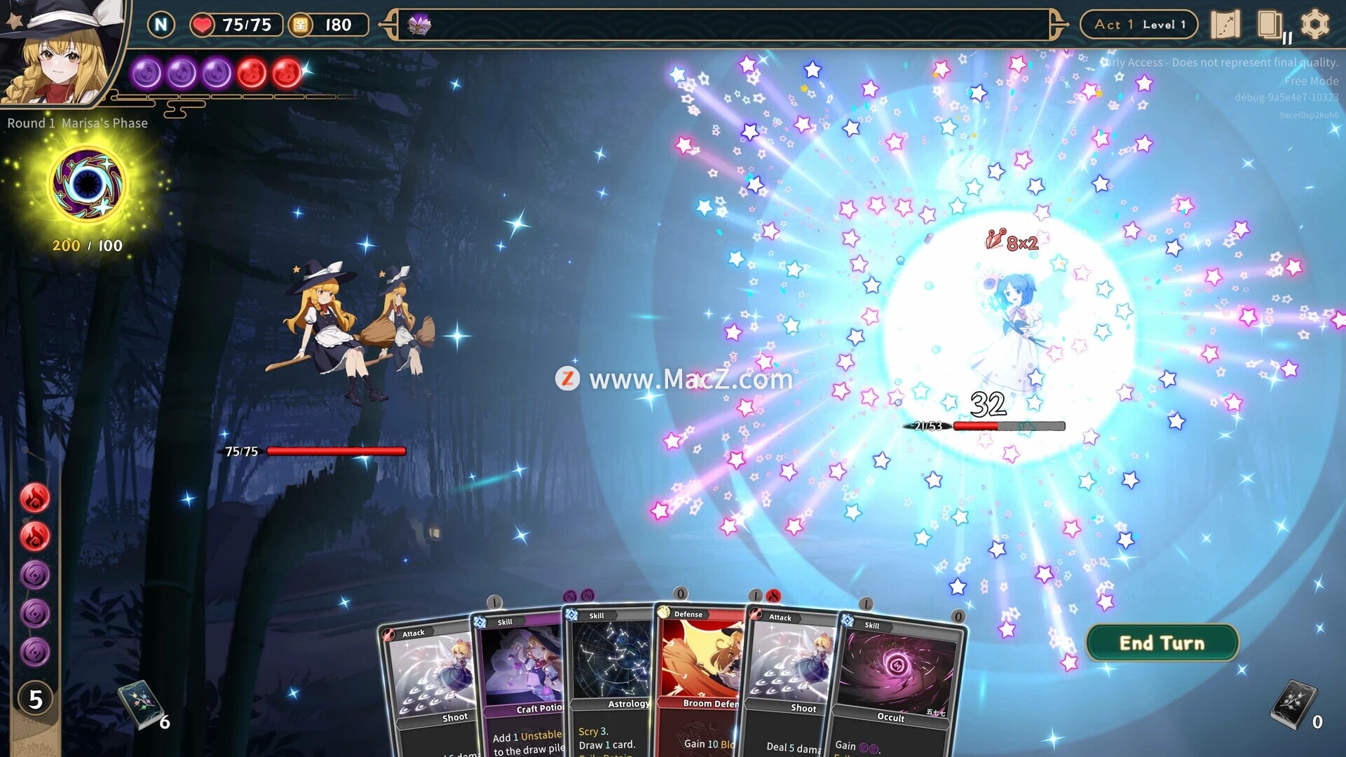 東方光耀夜Touhou: Lost Branch of Legend for Mac(卡牌構筑類Roguelike游戲)